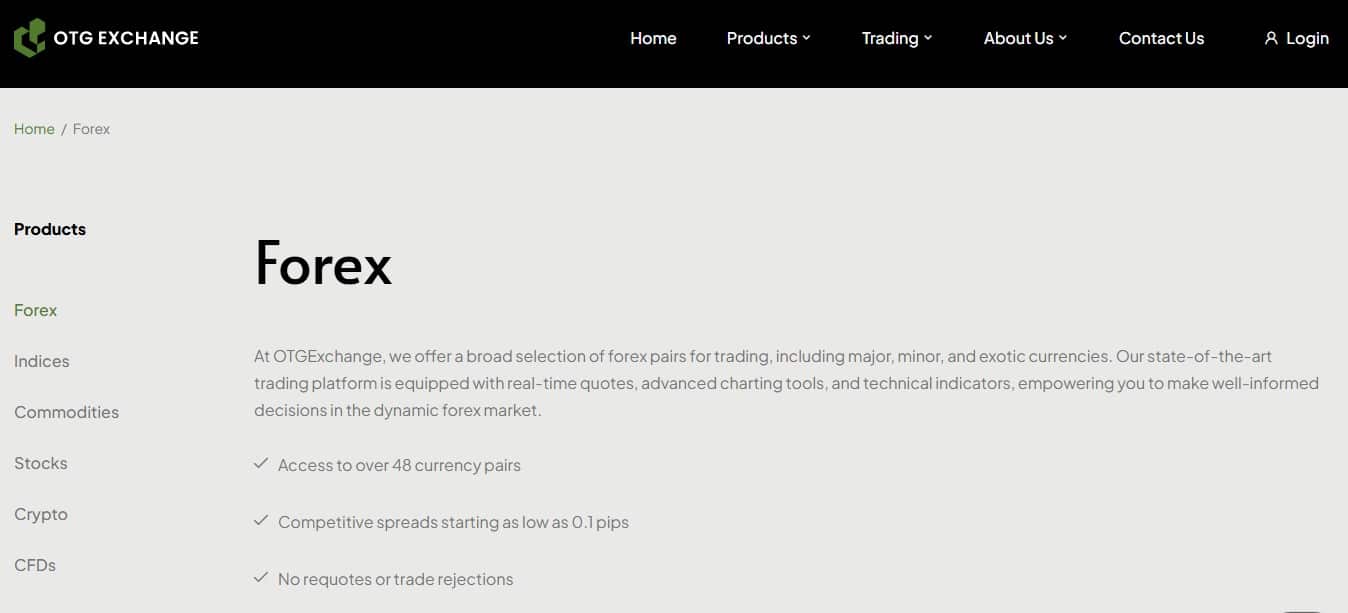 OTG Exchange Assets