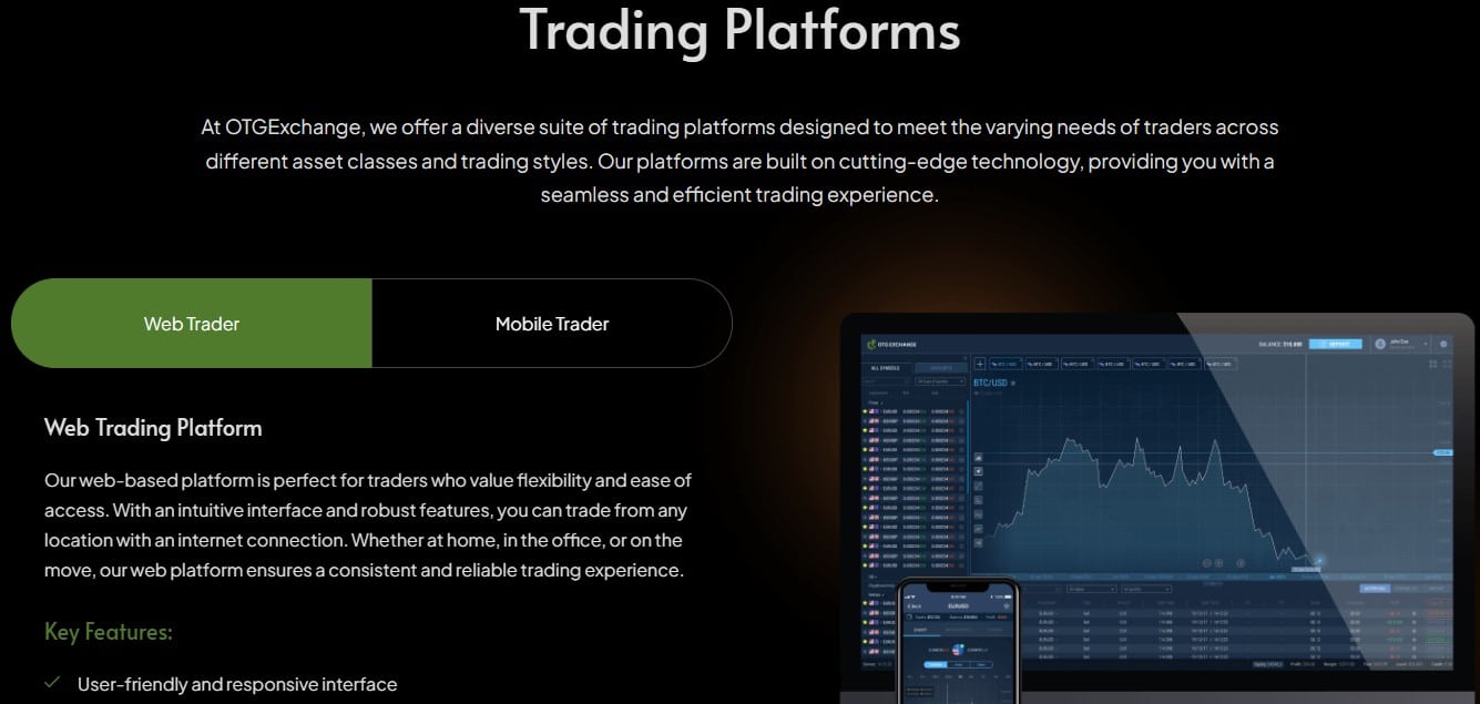 OTG Exchange Trading Platform
